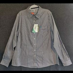 CINCH Womens XXL Western Shirt  Green Pinstripe Button Down New W/ Tags
